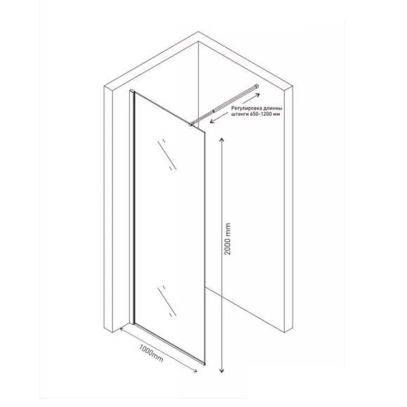 Душевая стенка Berges Sky 100х200 см