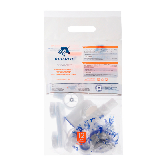 Сифон для ванны Unicorn S15 ИС.110321 регулируемый плоский