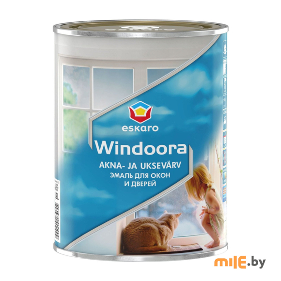 Эмаль для окон и дверей Eskaro Windoora plus 0,9 л