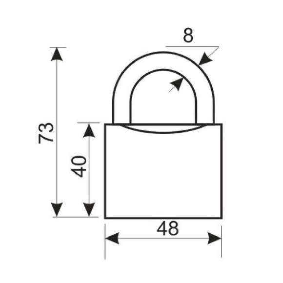 Замок навесной Аллюр HG-350 C-L