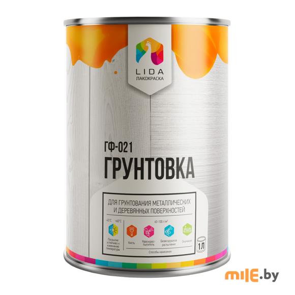 Грунтовка Lida ГФ-021 (светло-серый) 1 кг Грунтовка Lida ГФ-021 (светло-серый) 1 кг