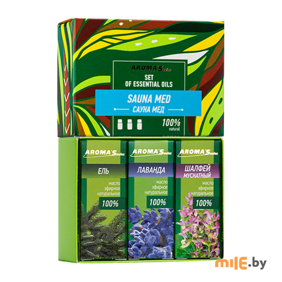 Набор эфирных масел Aroma Saules Sauna Med 3x10 мл