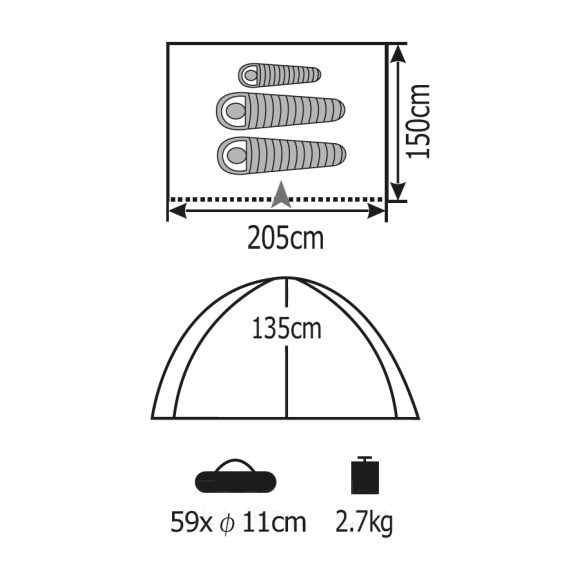 Палатка Coyote Vortex-3 CL-S10-3P