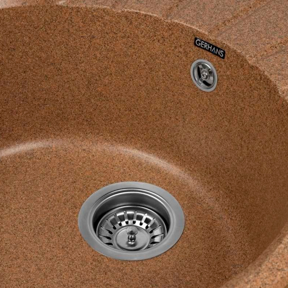 Мойка кухонная Gerhans A02-23 терракот (без сифона) Мойка кухонная Gerhans A02-23 терракот (без сифона)