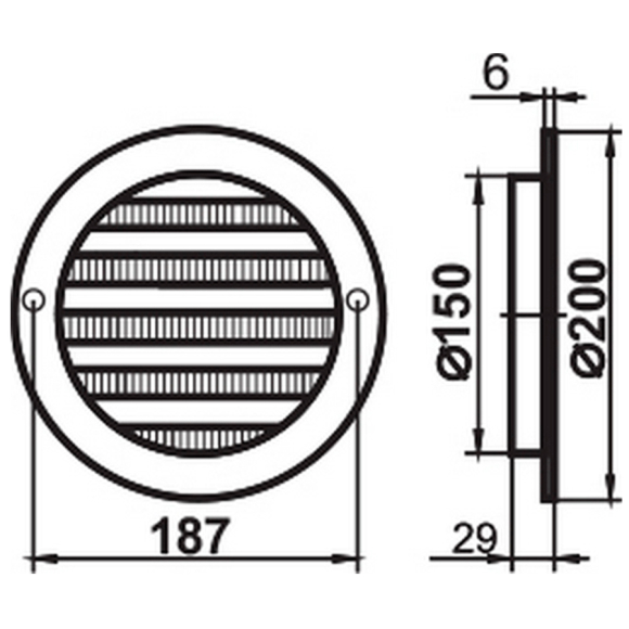 Вентрешетка круглая Семь ветров РК150с