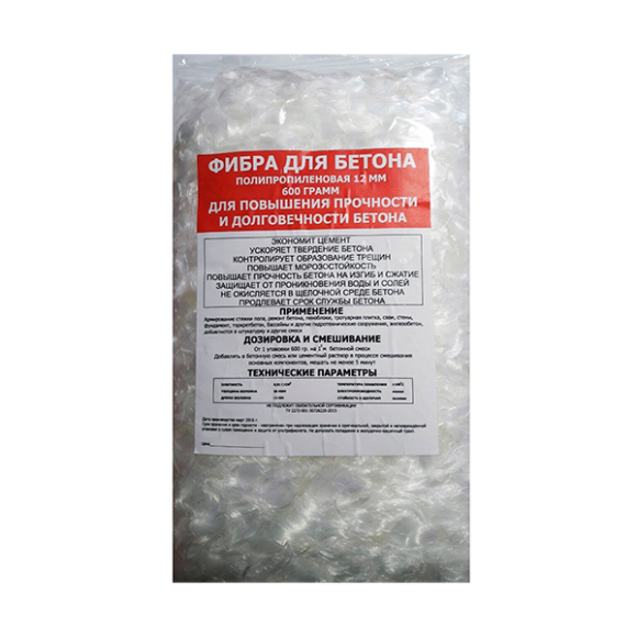 Фибра полипропиленовая 12 мм 0,6 кг