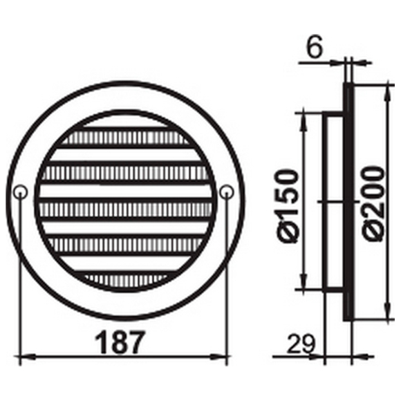Вентрешетка круглая Семь ветров РК150с (слоновая кость)