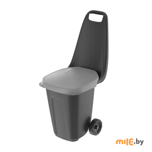 Тележка садовая с зажимом для пакета и крышкой 38 л