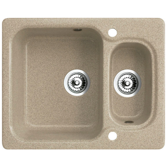 Кухонная мойка врезная на столешницу Belux KM 6150-01 бежевый