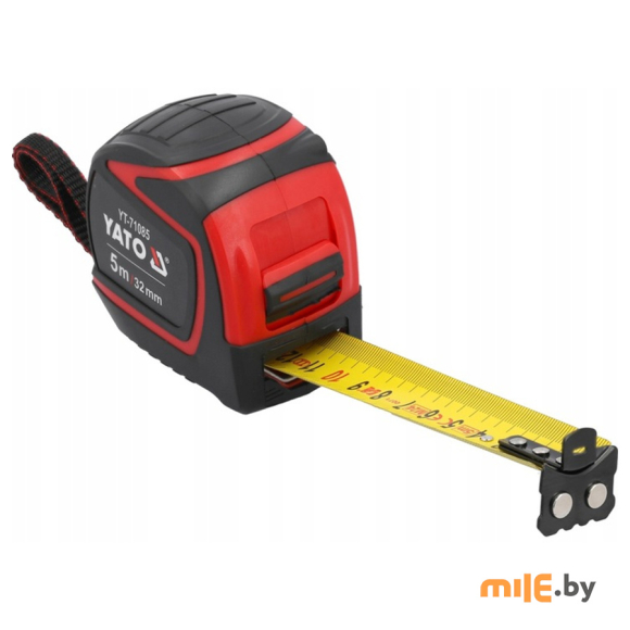 Рулетка стальная 5м/32мм Yato с магнитом 1xStop YT-71085
