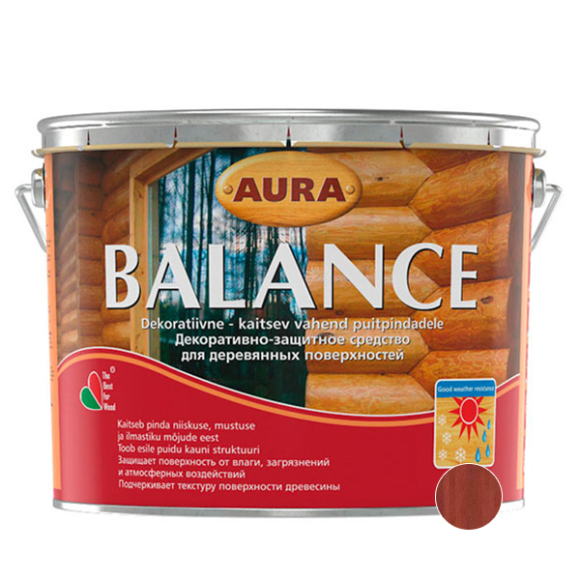 Антисептик Aura Wood Balance 9 л (махагон)