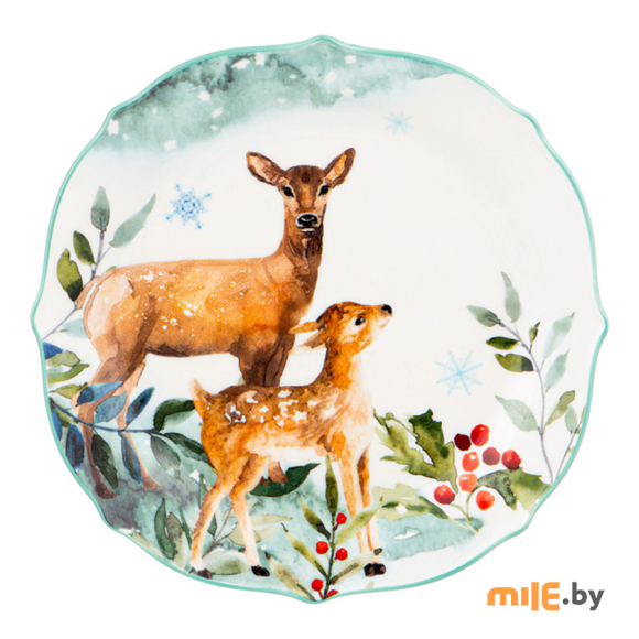 Тарелка закусочная Lefard Лесная сказка (409-159) Олени 20,5 см