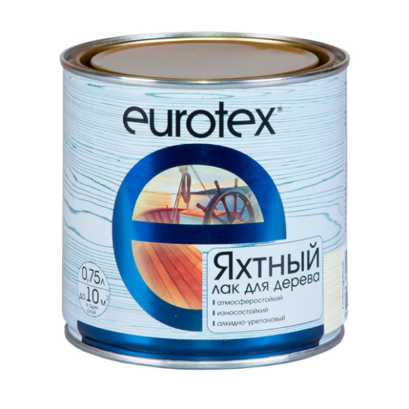 Лак Eurotex Яхтный глянцевый 0,75 л (прозрачный)