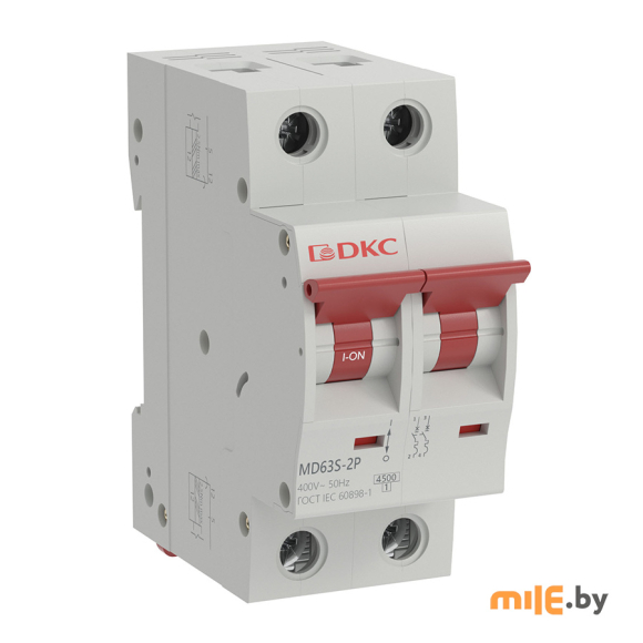 Автоматический выключатель DKC Yon Max MD63N 2P 10A C 4.5kA 2М MD63S-2PC10