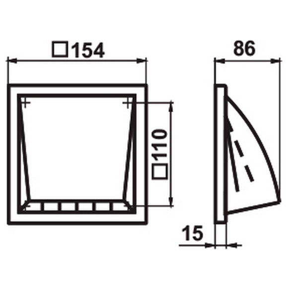 Колпак с клапаном Семь ветров 1515ВСК (графит) 155x155x100 мм
