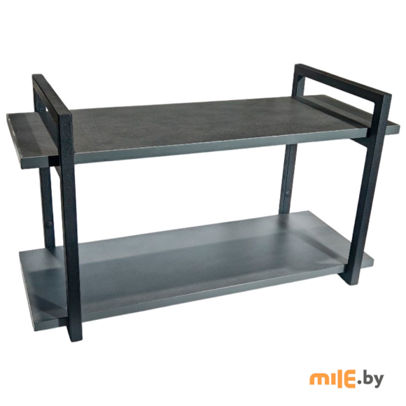 Полка настенная Allerd 2 Rion (4060210700) чёрный муар, металл бруклин 70x30x40 см