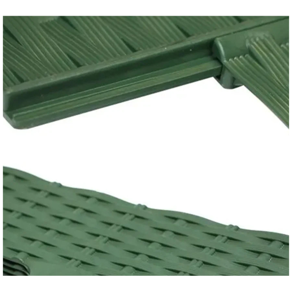 Бордюр садовый Протэкт Ротанг (хаки) БР-3.2 320x9 см