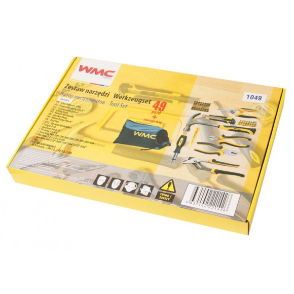 Набор инструмента шарнирно-губцевого и бит WMC Tools 48159 1049 (49 предметов)