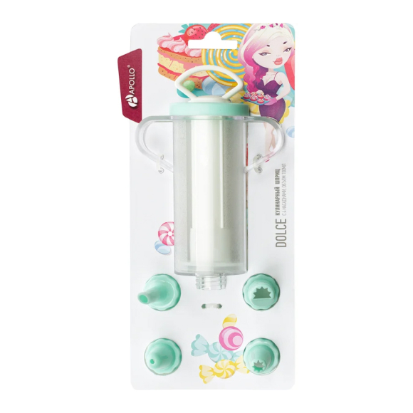 Кулинарный шприц с 4 насадками Apollo Dolce DLC-02