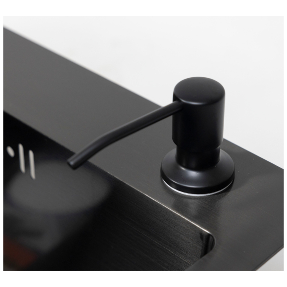 Мойка прямоугольная AKS 79258 (сифон, дозатор, сушка, крепления)