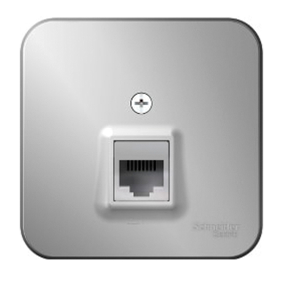 Розетка телефонная Schneider Electric Blanca BLNIA011003 RJ11 алюминий