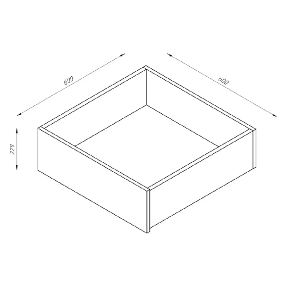 Ящик под кровать выкатной Сириус и Орион (2.01.09.120.1) белый 60x60 см