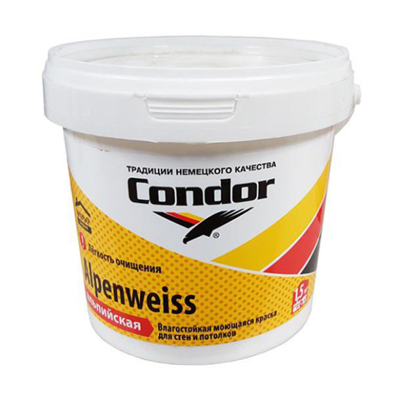 Краска ВД Alpenweiss белая 1,5 кг