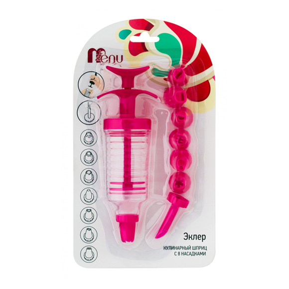 Кулинарный шприц с 8 насадками Apollo Menu Эклер EKL-01