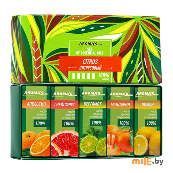Набор эфирных масел Aroma Saules Цитрусовый 5х10 мл