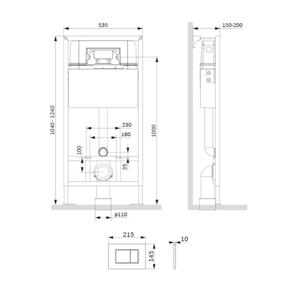 Инсталляция для унитаза Am.Pm Pro C I012707.0201