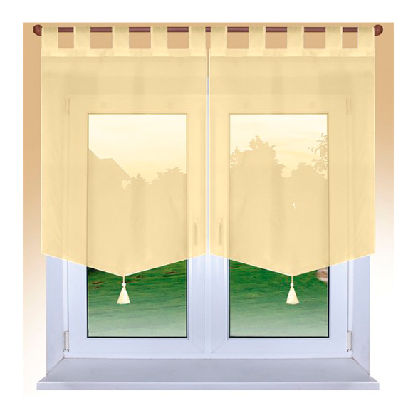 Штора Nivasan Поло вуаль (персик) 120x60 см