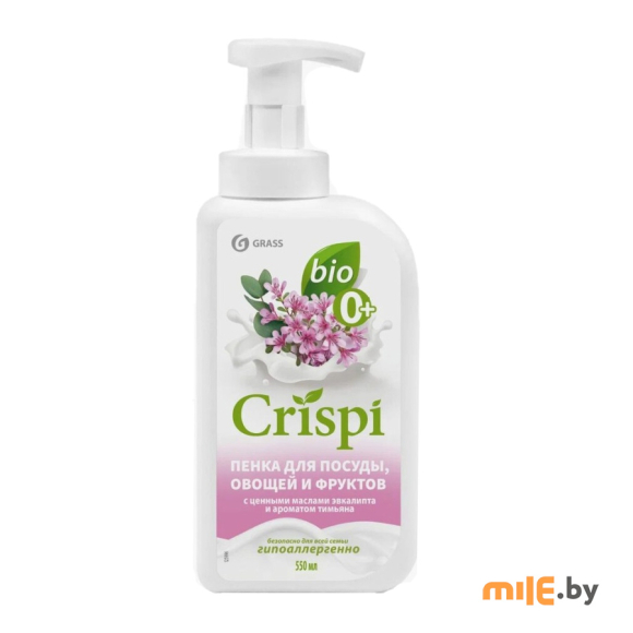 Средство для мытья посуды Grass Crispi пенка с ценными маслами эвкалипта и ароматом тимьяна (125996) 0,55 л