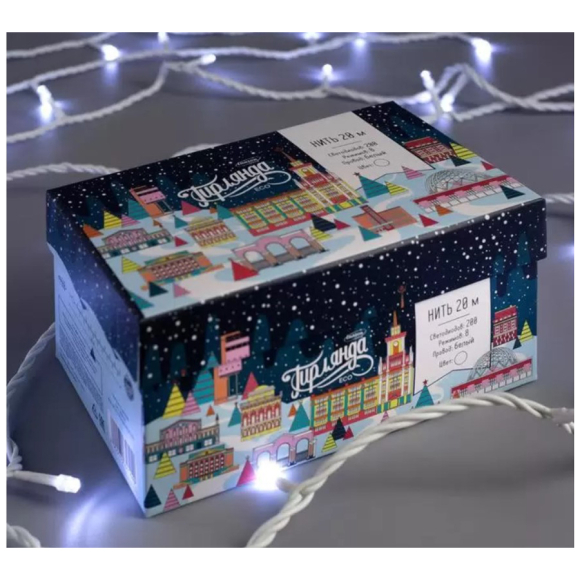 Гирлянда-нить Luazon Lighting 3584144 (20 м, белый)