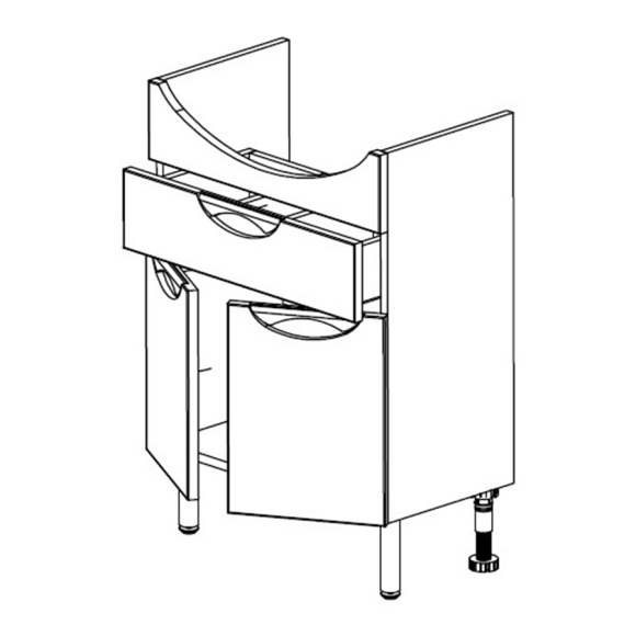 Тумба под умывальник СанитаМебель Эмили (601.600)
