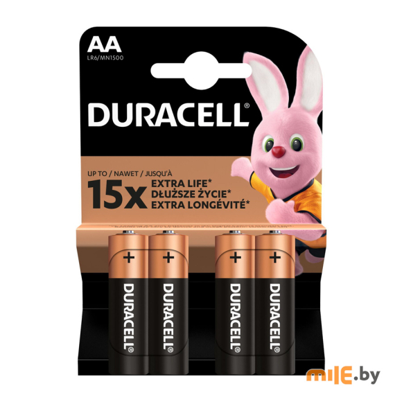Элемент питания Duracell LR6/MN1500 4BP Элемент питания Duracell LR6/MN1500 4BP