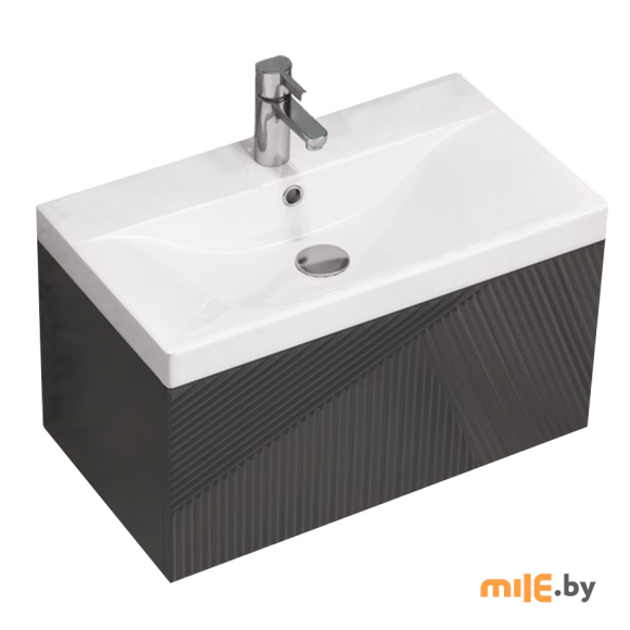 Тумба навесная Velvex Edge 700-0-1 (9696) графит