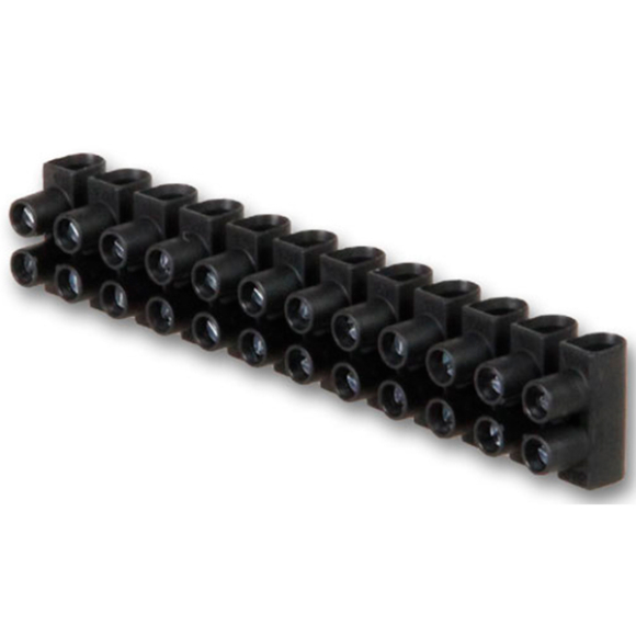 Клемма  винтовая Терминал 12-полюсная. Для провода 4мм 2шт. Блистер., 08410 5