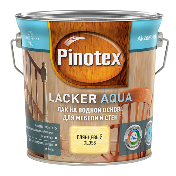 Лак Pinotex Lacker Aqua 70 глянцевый 2,7 л (прозрачный)
