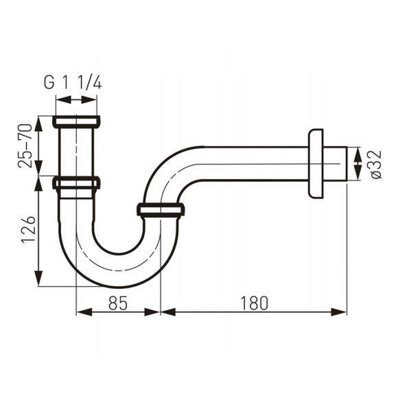 Сифон Ferro S281 5/4" x 32 мм