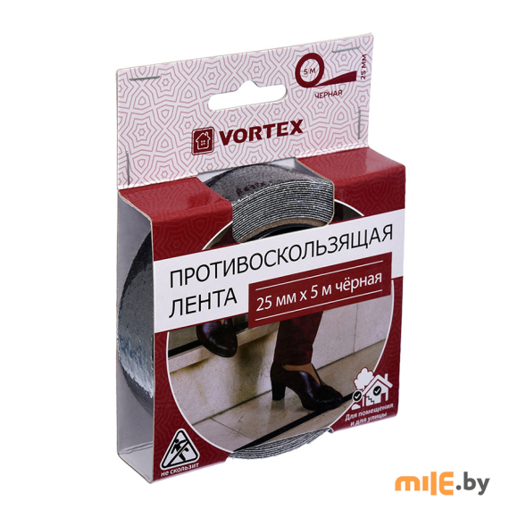 Противоскользящая лента Vortex 25 мм x 5 м чёрная