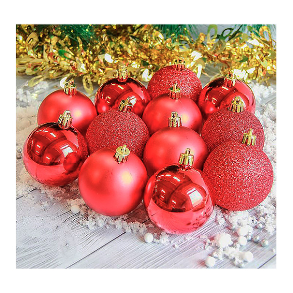 Ёлочные шары Волшебная страна PB6-12SMB-R (диаметр 60 мм, 12 шт.)