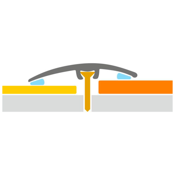 Порог алюминиевый 72-409Т КТМ 1800 x 41 (ясень белый)