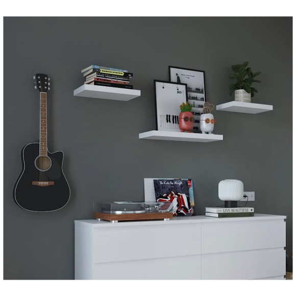 Полка Mebelain (00098) Фора 1.6 белый 60x25x4 см