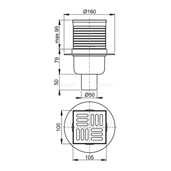 Трап Alcaplast APV2