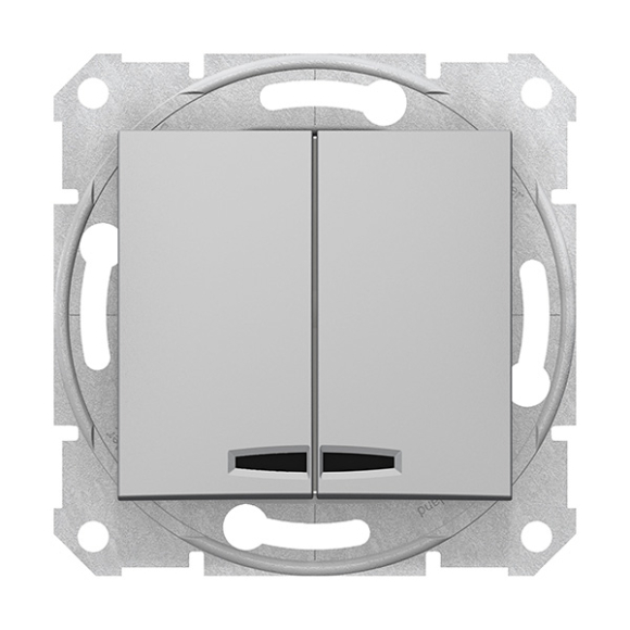 Выключатель Schneider Electric Sedna SDN0300360 (2 клавиши/алюминий)