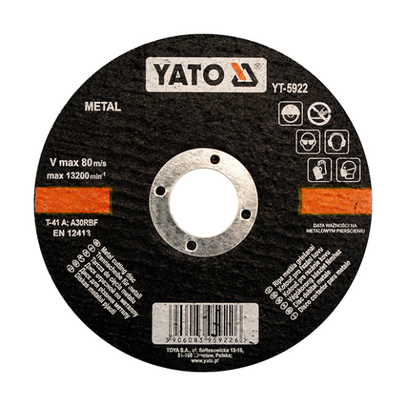 Круг отрезной Yato по металлу (YT-5923) 125xM22x1,2 мм