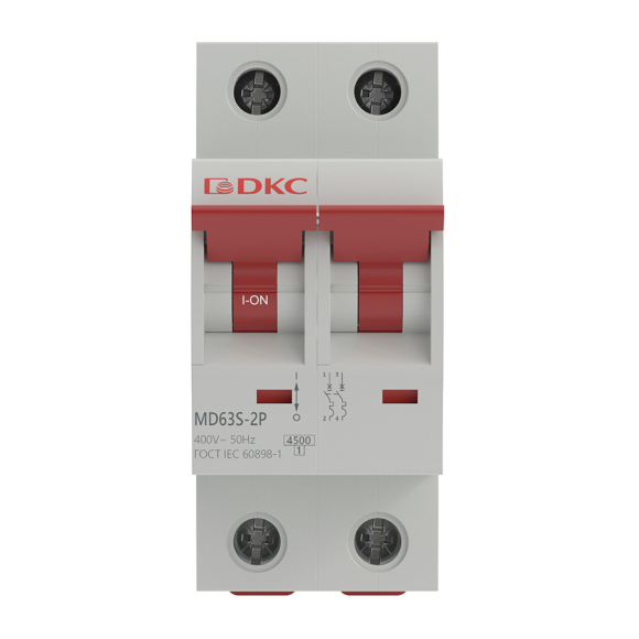 Автоматический выключатель DKC Yon Max MD63N 2P 25A C 4.5kA 2М MD63S-2PC25