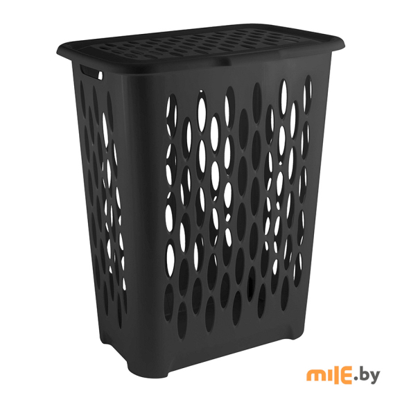 Корзина для белья с откидной крышкой Keeplex Black 37 л