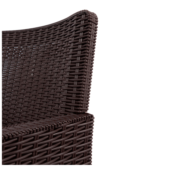 Диван двухместный садовый под ротанг (коричневый)