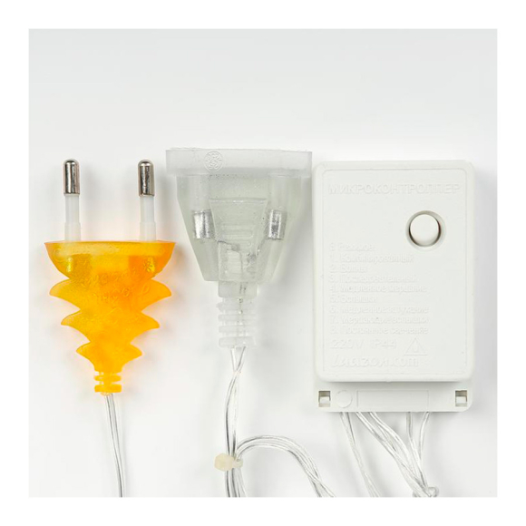 Гирлянда Luazon Lighting бахрома DECOR "Звезды" 2,4м x 0,9м LED 138 теплый белый (2361702)